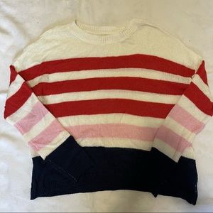 SO Red, Pink, and Blue sweater, L